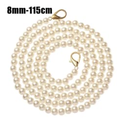 8/10mm Pearl Strap for Bags Handbag Handles DIY purse Replacement Long Beaded Chain for Shoulder Bag Straps Pearl Belt