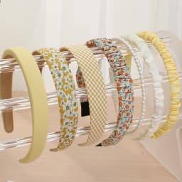 7-Piece Set of Retro French-Style Versatile Floral and Plaid Headbands for Women, Suitable for Party Outfits and Outdoor Wear