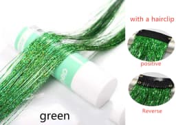 1 Pc Sparkle Shiny Hair Tinsel Hair Extensions Dazzles Women Hippie for Braiding Headdress Hair Braiding Tools Long 100cm