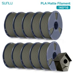 SUNLU PLA Matte 10KG1.75mm ±0.03mm 1KG/2.2LBS 3D Printer Filament PLA High Transparency Fast 2-7 Days Delivery RoHS Reach