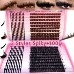 Large Capacity Eyelash Book 5D Fluffy 60D-300D Eyelash Bundle Mange Eyelash Nail Effect Fairy Anime Eyelashes Multiple Mixed Sty