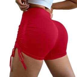 Women's 3 Inch High Waisted Butt Lift Shorts Quick Dry Gym Yoga Drawstring Riding Running Fitness Elastic Tight for Summer