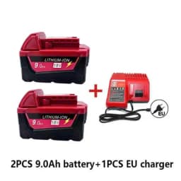 M18 For Milwaukee 18V Power Tool Battery, Charger BR XC M18B5 48-11-1860, Built-in 18650 Power Tool Battery 6.0Ah/9.0Ah/12.0Ah