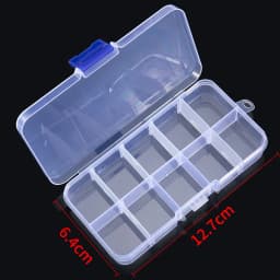 8/10Grids Transparent Plastic Storage Jewelry Box Compartment Adjustable Container Storage Case Beads Ring Portable Organizer