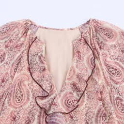 Loose V-neck Printed Maxi Dress Layered Decoration Women's Fashion Spring Summer Long Skirt Elegant Style Regular Sleeve