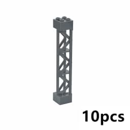Compatible 95347 Pillars Bricks Lattice Tower 2X2X10 Support Baseplate Bridge Girder Bracket Building Block Part Column Toys