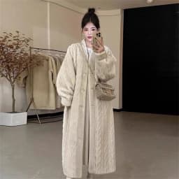 High-Quality Imitation Fur Coat For Women's Winter 2025 Long Environmentally Friendly Fur Thick Over Knee long Mink Fur Coat Pop