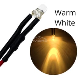 10Pcs 3mm 5mm Round LED 12V 20cm Pre Wired White Blue Yellow Diode Lamps DIY Billboard Decoration Lights Emitting Diodes Bulbs