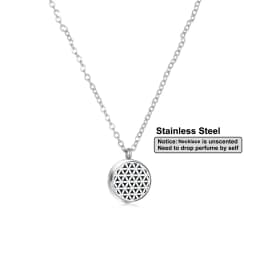 Stainless Steel Aromatherapy Essential Oil Diffuser Necklace Mini Tree Flower 12mm Locket Charm Aroma Perfume Pendant Necklace