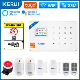 KERUI W181 Alarm System Secutrity Home WIFI GSM Alarm Tuya Smart Motion Detector Door Sensor Burglar IP Camera Work Alexa Google