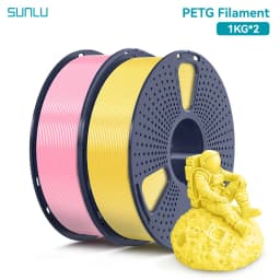 SUNLU 2KG 3D PLA/PETG/PLA PLUS/Clear Filament 1.75mm 2Roll 1KG 3D Printer Neatly Wound Filament for 3D Printer & 3D Pen