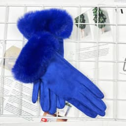 Winter Women Keep Warm Plus Velvet Touch Screen Thicken Plush Wrist Suede Gloves Solid Simple Elegant Soft Drive Cycling