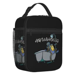 Scuba Diver Flag Resuable Lunch Box for Women Multifunction Dive Diving Thermal Cooler Food Insulated Lunch Bag Office Work