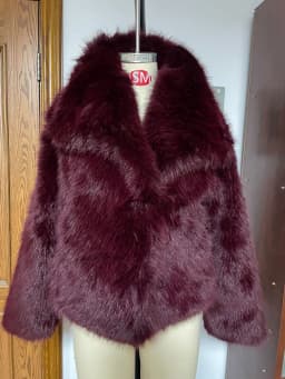 Women's Artificial Fur Coat with Large Lapel Short Fashionable Fox Fur Style Fluffy Plush Clothing for Ladies
