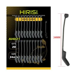 20Pcs Carp Fishing Accessories Hook Sleeves Ready D-rig Aligner Hooks Anti Tangle Sleeves Pop Up Boilies Terminal Tackle AH020