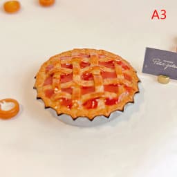 1Pcs 1/12 Dollhouse Accessories Miniatures Apple Pie Mini Pizza Food Model Toy for Doll House Decoration