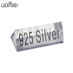 Clear Acrylic 925 Silver Signage Counter Display Tag Card Jewelry Store Accessories Necessity Lable