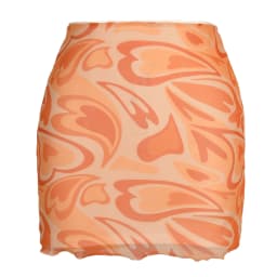 Women's Skirt Floral Print Mesh Double Layer High-waisted Mini Skirts 2025 New Summer Streetwear Club Boydcon Vintage Y2K Skirt