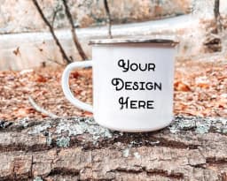 Custom Name Mugs Private Logo Text Enamel Coffee Cup Print Store Company Logo Mug Friends Birthday Gift Mug