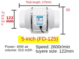 4inch 220V Exhaust Fans Home Silent Inline Pipe Duct Fan Bathroom Extractor Ventilation Kitchen Toilet Wall Air Clean Ventilator