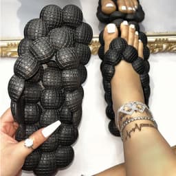 Flip-flops Bubble Shoes Summer New Fashion Open-toed Bubble Slippers 2025 Women Wear Slippers Indoor Flat Sandals Beach Shoes