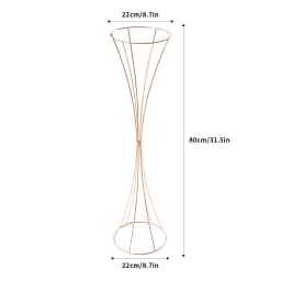 10pcs Golden Vase 80cm for Table Wedding, 31.5inch Metal Wedding Centerpieces Vase, Flower Road Lead Stand Stackable