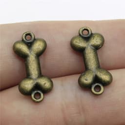 20pcs Charms Bone Dog House Charms Pendants Making DIY Handmade Tibetan Bronze Silver Color Jewelry