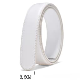3.0 3.5cm Men Women's Automatic Buckle Belt Strips Blue Red White Black Coffee Belt without Buckle PU Leather Belt No Buckle