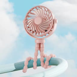 Portable Flexible Tripod Mini Fan 3-Speed Rechargeable Stroller Fan with 360° Rotation Hands-Free Personal Cooling Fan for Baby
