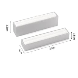 White PU Leather Bust Jewelry Display Stand Holder Bracelet Earring Necklace Ring Jade Counter Pendant Neck Model Organizer Rack