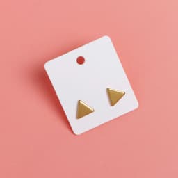 50PCS 4.2X4.8CM White Brown Black Blank Hanging Cards For Earrings Jewelry Display Cardboard Small Businesses Packaging Supplies