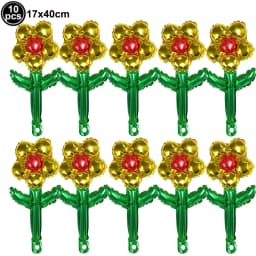10pcs Mini Rose Flower Balloons Rose Shaped Balloons Birthday Wedding Balloon Mother's Day Decoration Baby Shower Party Supplies