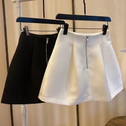 High Waist A-Line Skirt Half-length Elegant Style Commute Polyester Blend Hand Ironed Pleats Spring Collection Women's Fashion