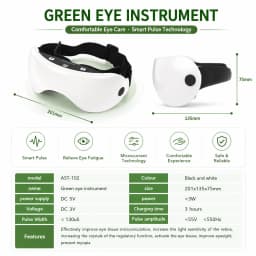 Wireless 3D Rechargeable Green Light Eye instrument Restore vision Eye Massager Child Myopia Treatment Massage eye glasses