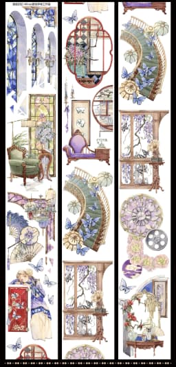 1 Loop Pet Washi Tape Sample Many Designs Wild Sunflower, Silent Corona, Pup of The Sands, Fallen Sacred Domain