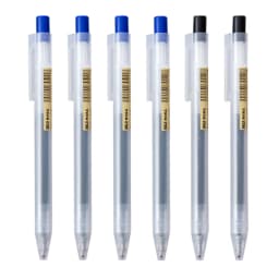 0.5mm Press Gel Pen Blue/Black/Dark Blue/red Ink MUJIs Refills Rod Handle Ballpoint School Office Student Writing Stationery