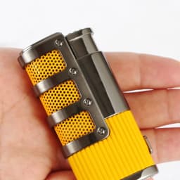 Luxury3 Jet Torch Cigars Lighter Windproof Metal Pocket Lighters Butane Refillable Flame Gas Lighter W/ Cigar Punch
