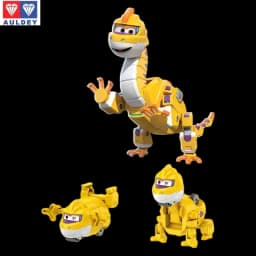 Auldey Original Super Wings Big Wing STEGO Dinosaur Mega Transformation Toy - Kids Robot Firefighter with Hangar Christmas Gift