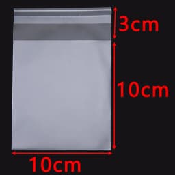 100pcs Transparent Frosted Opp Bag 5.5cm 7cm 8cm 10cm Self Adhesive Pouch for for DIY Handmade Candy Cookie Gift Packaging Bags