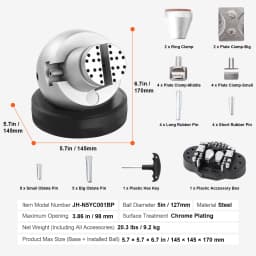 SucceBuy Ball Vise 3" 5" Engraving Setting Tool Standard Rotation Engraving Block Vise Attachment Jewelry Engraving Block Tools