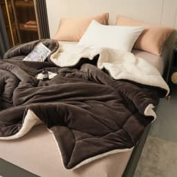 Weighted Winter Blanket for Bed Sofa Warm Thick Throw Blanket Fluffy Plush Solid Soft Fleece Blanket For Single Double Size