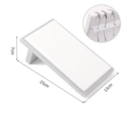 White PU Leather Bust Jewelry Display Stand Holder Bracelet Earring Necklace Ring Jade Counter Pendant Neck Model Organizer Rack