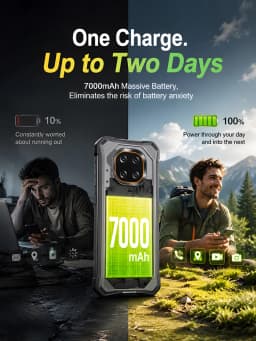 Rugged Smartphone Android 16 Cubot KingKong ES 5, Up to 24GB RAM(12+12GB), 256GB ROM, 6.88" 120Hz Screen, 7000mAh Mega Battery