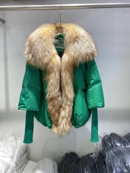 Janveny Large Real Silver Fox Fur Collar 2026 White Duck Down Jacket Women Winter Luxury Puffer Coat Oversize Feather Outwear
