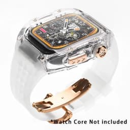 Luxury Glacier Modification Kit for IWatch Series 8 7 6 5 4 SE 45MM 44MM Transparent Case for Apple Watch Ultra 49mm Mod Band