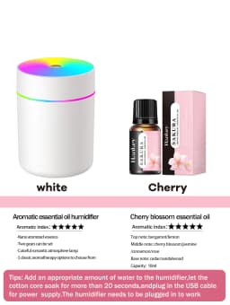 180ml Aromatherapy diffuser Humidifier Aromatherapy essential oil Air purifier Sleeping car carrying home LED 7 color light