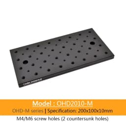 300x100mm Optical Flat Solid Aluminum Breadboard Matrix Aluminum Breadboard M4 M6 High-Density Taps Thread Optical Experimental