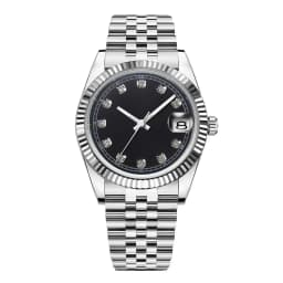 Custom Logo NH35 Movement Men Watch 36mm/39mm Diamond Bezel Diamond Dial Sapphire Crystal 100M Waterproof Mechanical Wristwatch