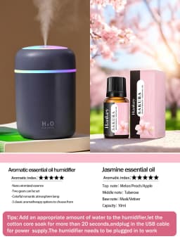 300ml Aromatherapy Diffuser Humidifier Air Purifier Car Home Use Seven-color Light Aromatherapy Essential Oil