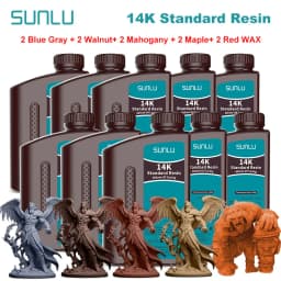 SUNLU 10KG ABS-Like/ Standard / Water-Wash/ 14K High Precision Resin 405nm Rapid UV-Curing Photopolymer Resin 1KG/Bottle